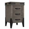 Flat Iron  3 Drawer Nightstand 20"W