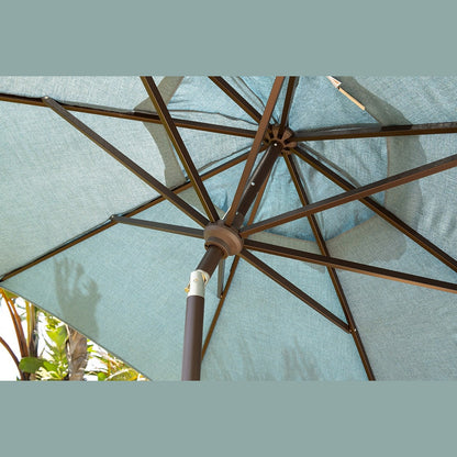 9' Auto Tilt Umbrella Black