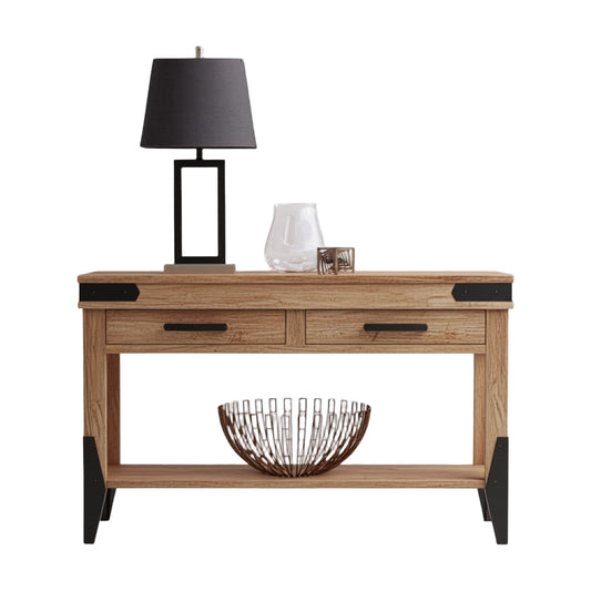 Flat Iron  Hall Table w/Drawer(s) & shelf