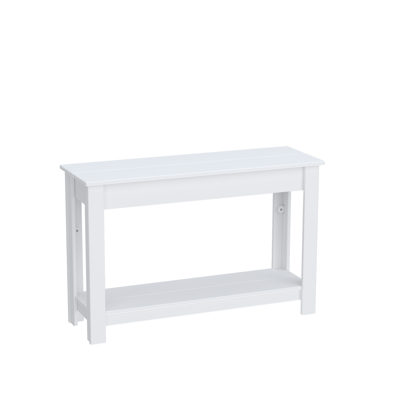 Modern Outdoor Hall Table with Shelf 48"Wx16"Dx31"H