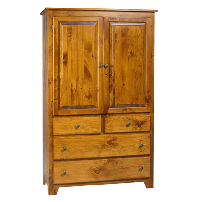 Havelock  Large 4Drawer Plain Top Armoire 42"W