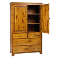 Havelock  Large 4Drawer Plain Top Armoire 42"W