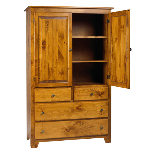 Havelock  Large 4Drawer Plain Top Armoire 42"W