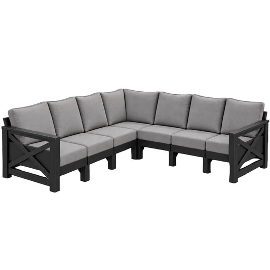 Modern Outdoor 7 Seater X Sectional
