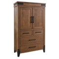 Flat Iron  Large 4Drawer Plain Top Armoire 42"W
