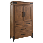 Flat Iron  Large 4Drawer Plain Top Armoire 42"W