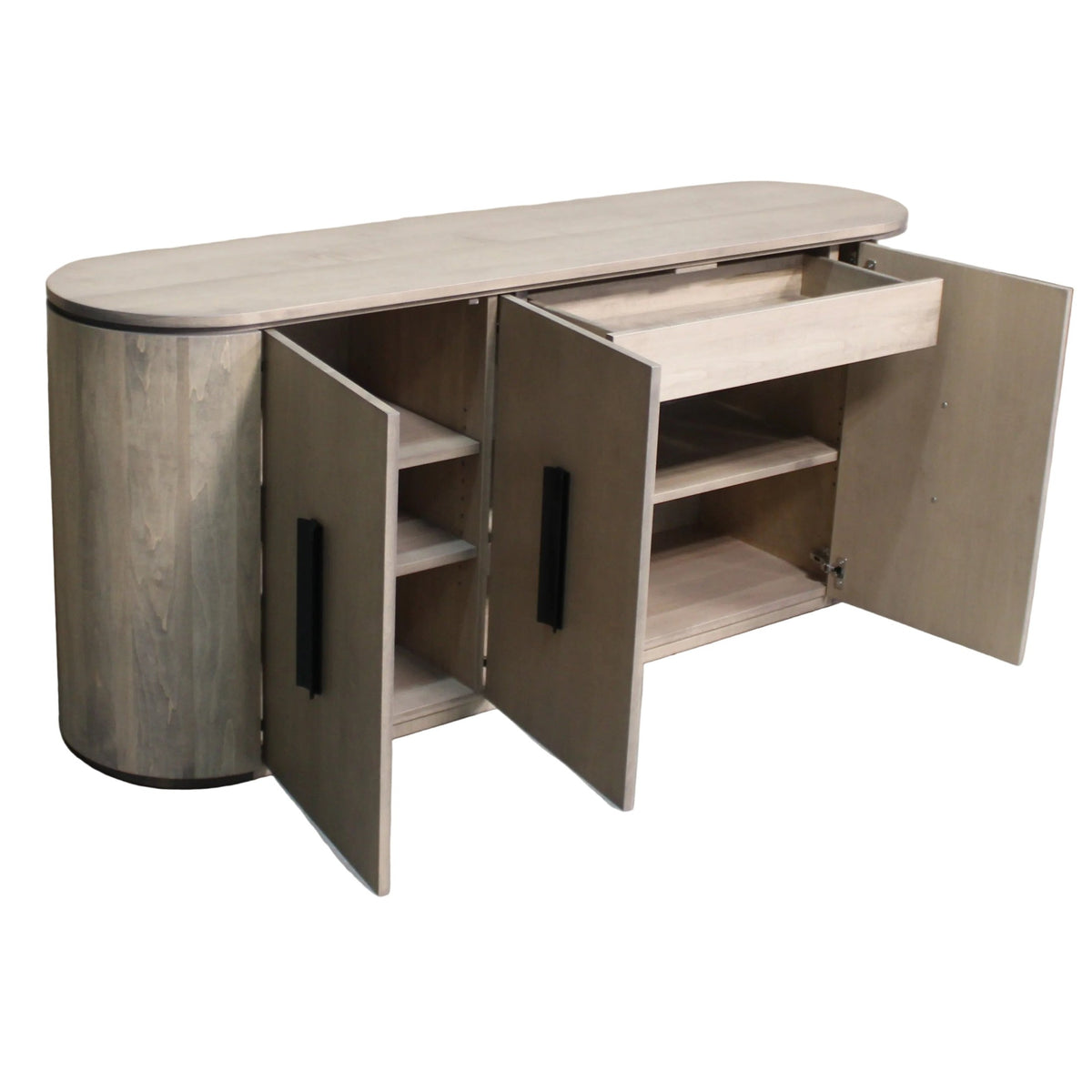 Groft sideboard 18" x 60" x 32" 3 door 1 interior  drawer