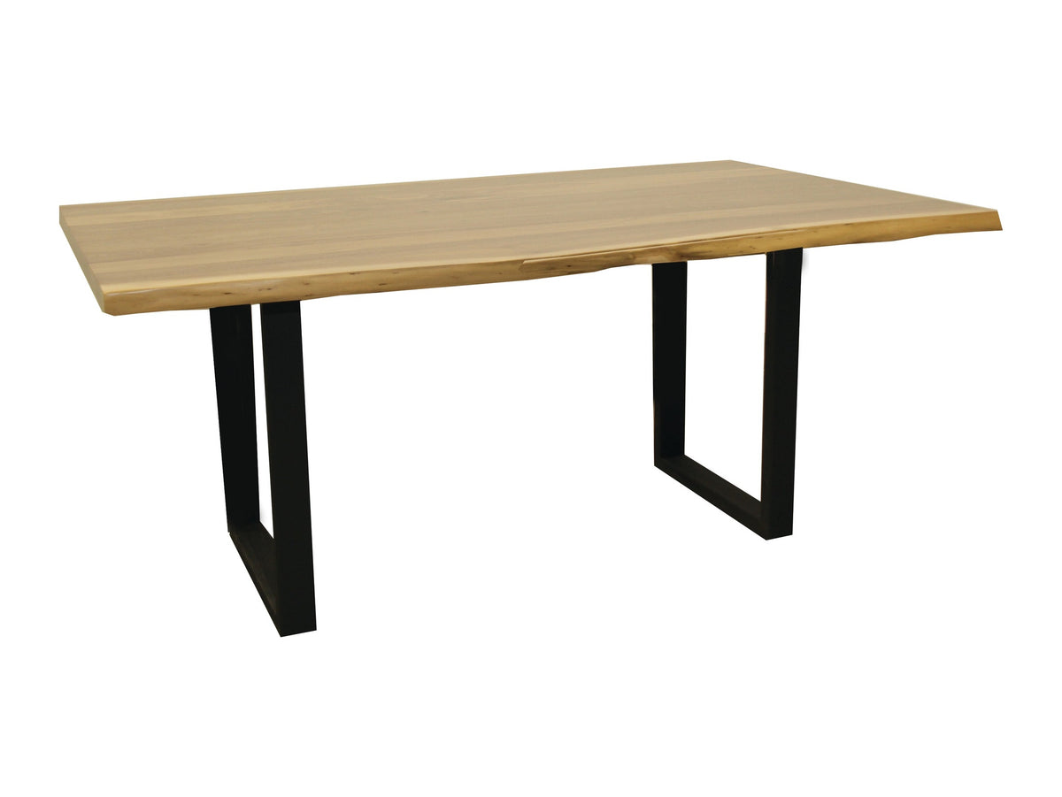 Live Edge Dining Table w/ Metal U-Base