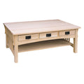 Mission Spindle 3/Drawer Coffee Table