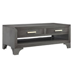Tribeca  Coffee Table w/2 Drawers & Shelf