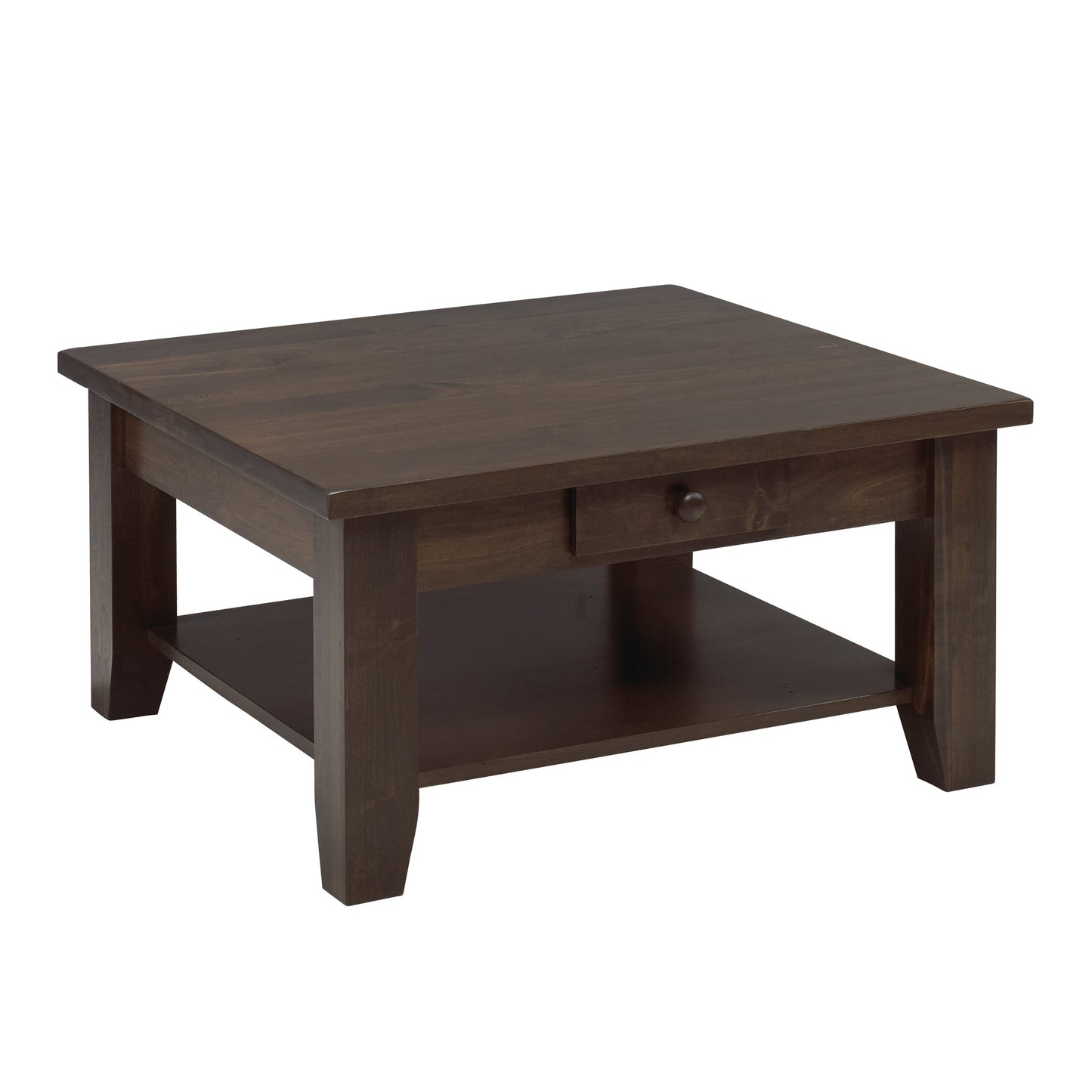 Rough Cut  Coffee Table w/2 Drawers & Shelf