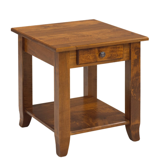 Bourbon  End Table w/1 Drawer & Shelf