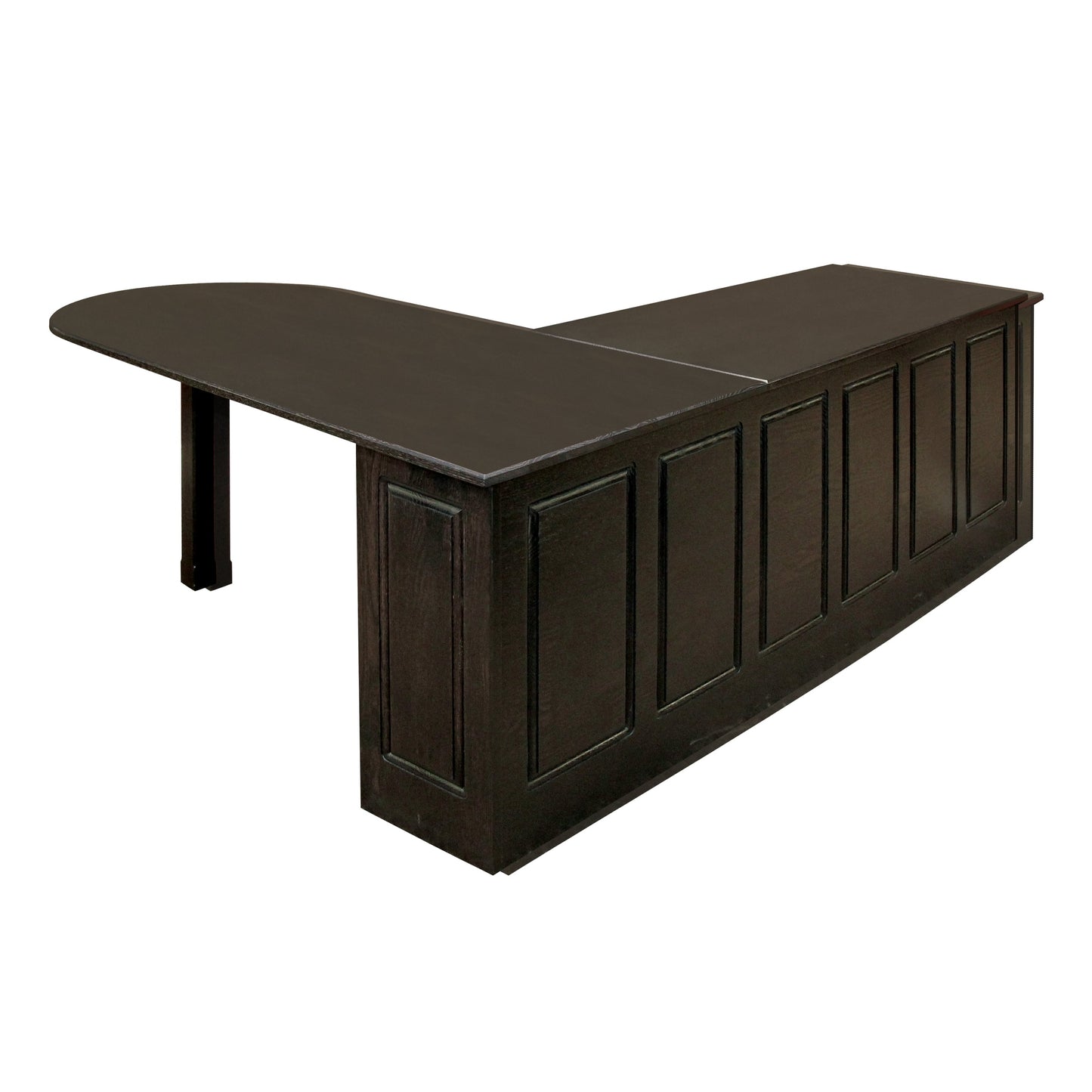 Bourbon  L-Shape Desk 53-3/4"Wx24"Dx30"H & 64"Wx30"Dx30"H