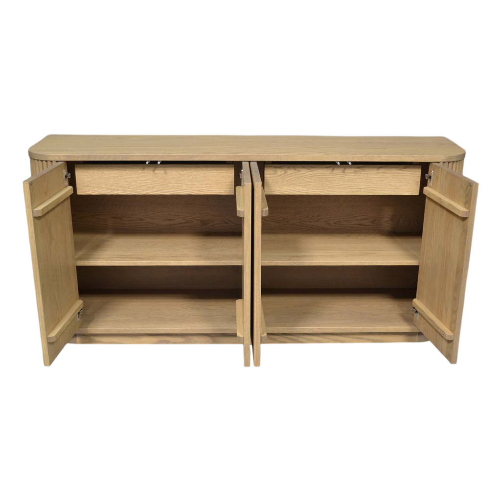 Lars sideboard 18" x 66" x 34" 4 door 2 interior drawers