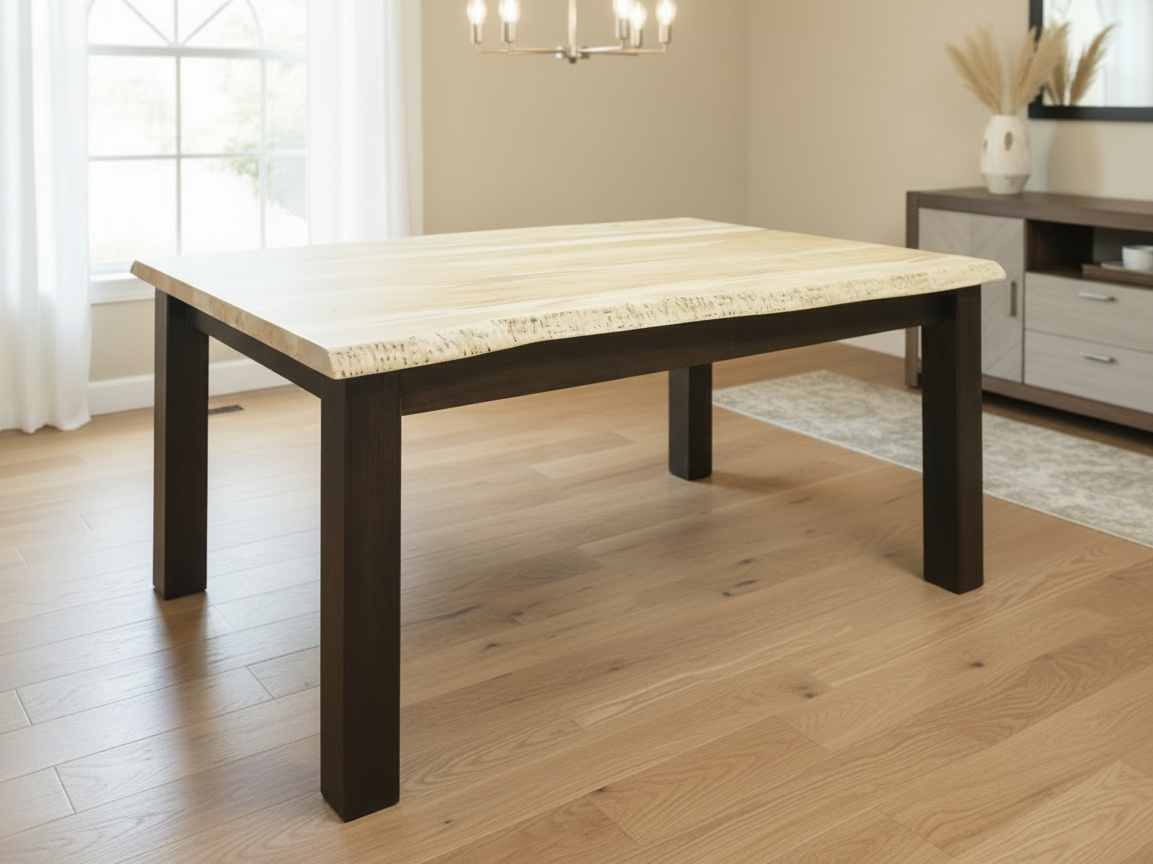 Live Edge Harvest Table 42"Dx72"Wx30"H