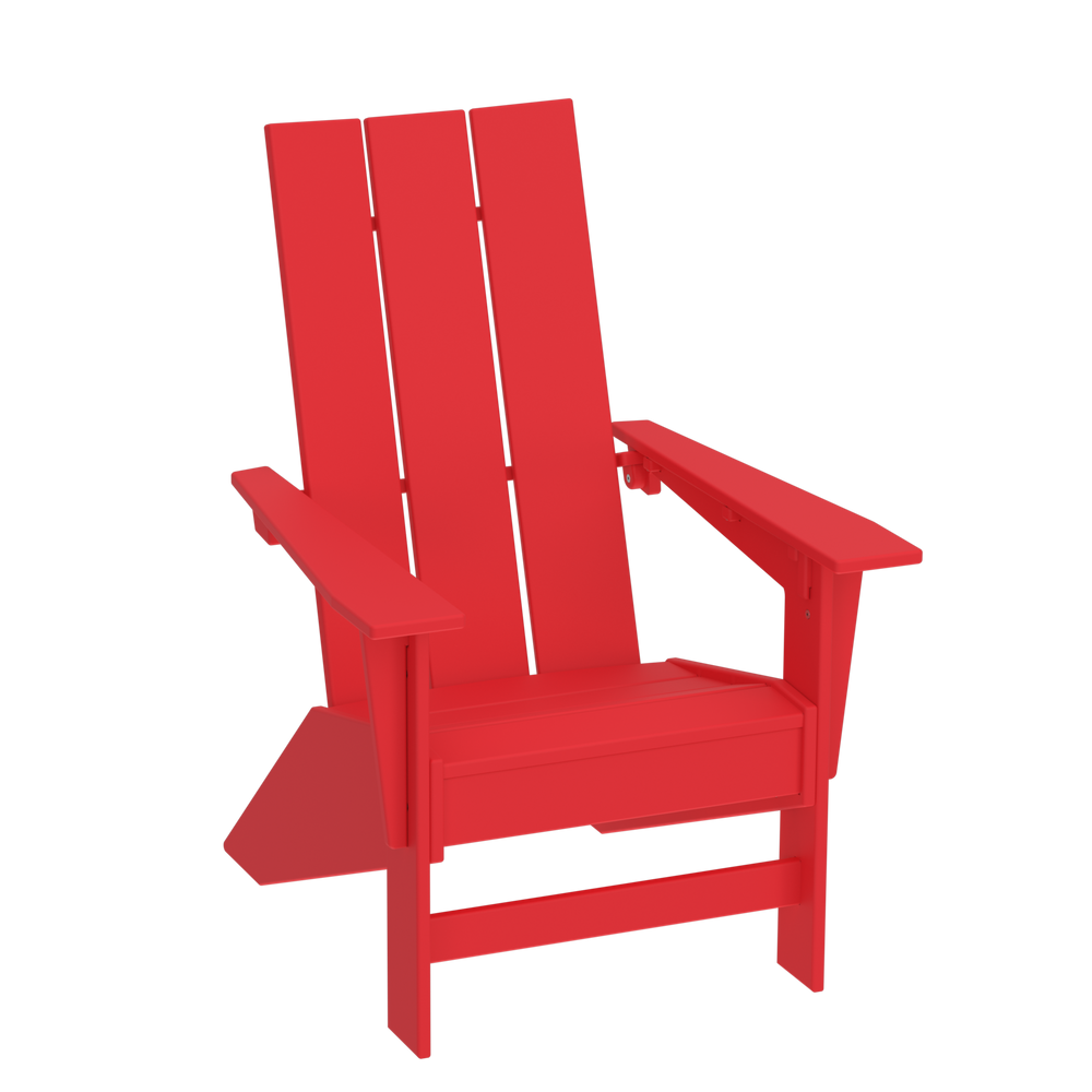 Modern Outdoor Muskoka Chair — Cherry Red