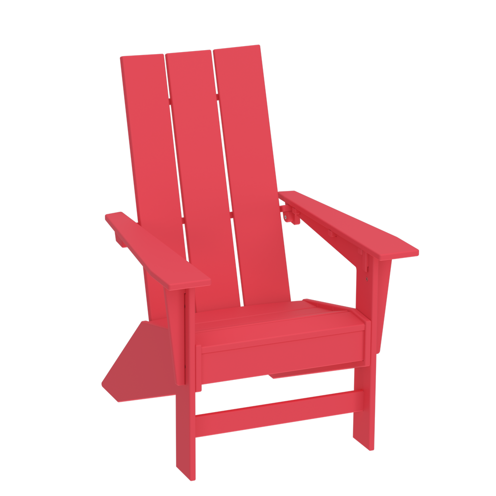Modern Outdoor Muskoka Chair — Coral Red