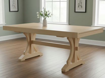 Mitered Dining Table with Meadow Base
