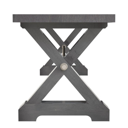 Modern Farmhouse X Trestle Base  72" Bench Slab Top