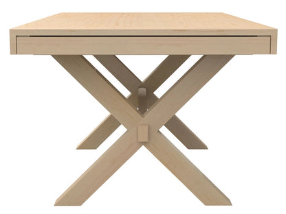Mitered Dining Table with Cross Creek Base