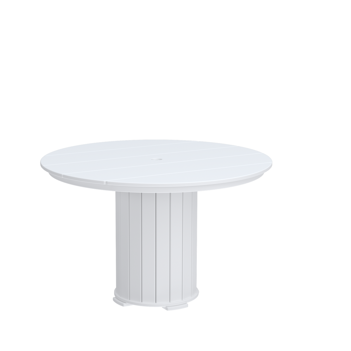 Modern Outdoor Pillar Round Dining Table 48"Wx48"Dx31"H