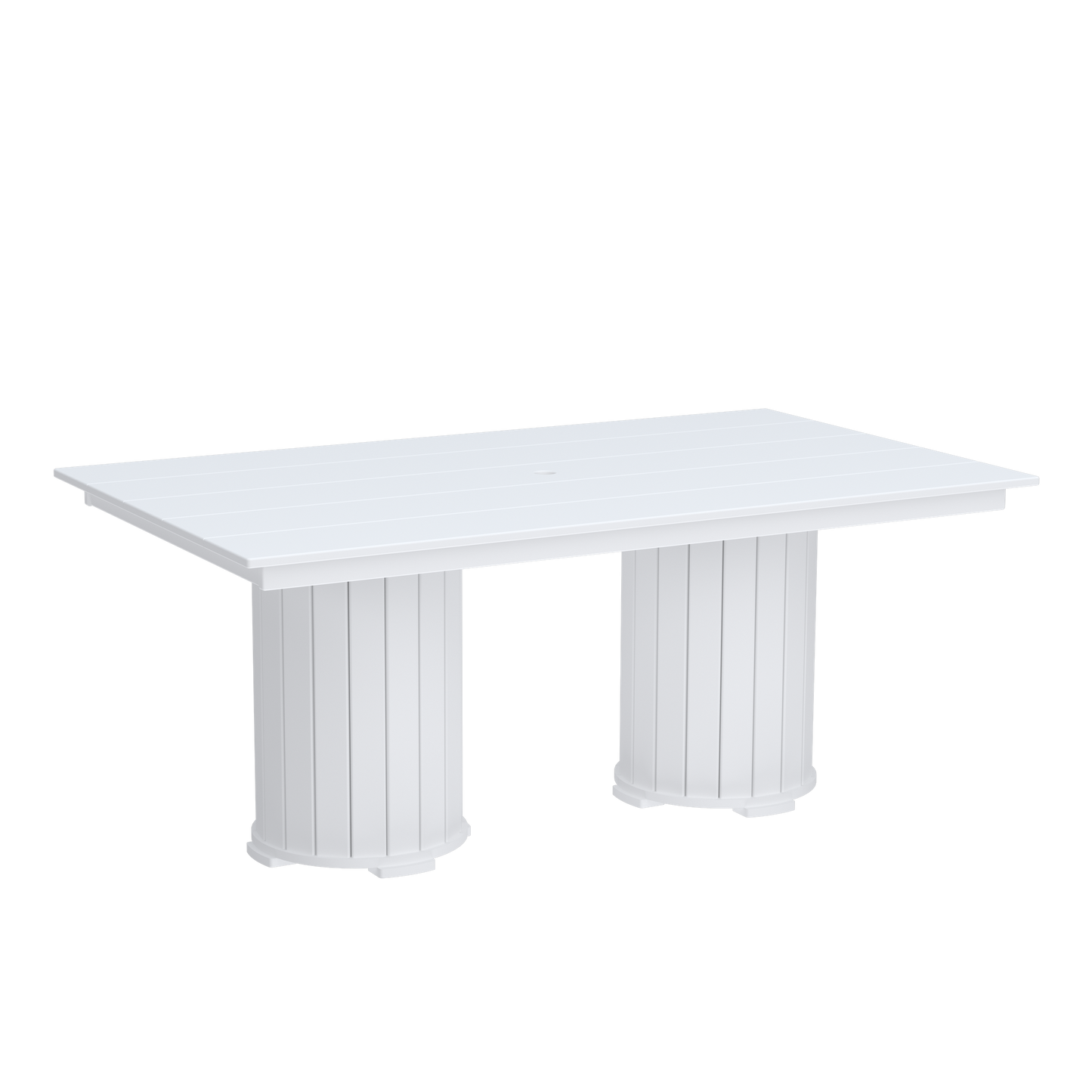 Modern Outdoor Pillar Dining Table 72"Wx42"Dx31"H