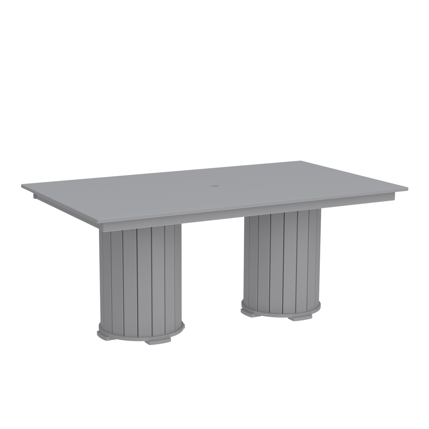 Modern Outdoor Pillar Dining Table 72"Wx42"Dx31"H
