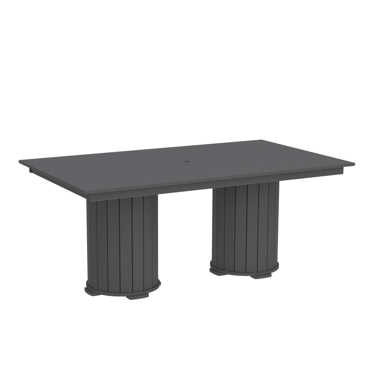 Modern Outdoor Pillar Dining Table 72"Wx42"Dx31"H
