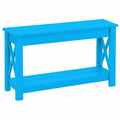 Modern Outdoor X Hall Table with Shelf