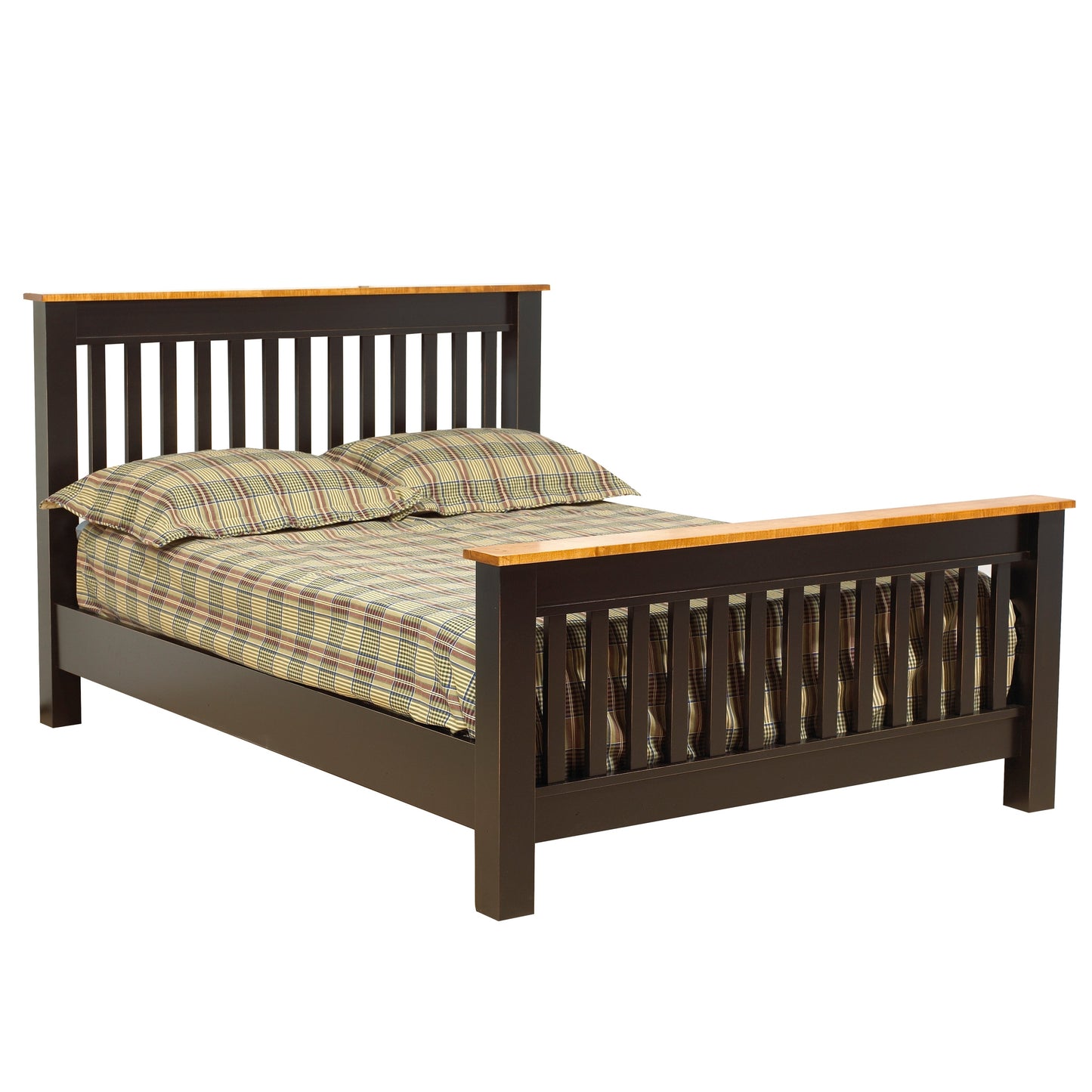 Rustic Queen Slat Bed