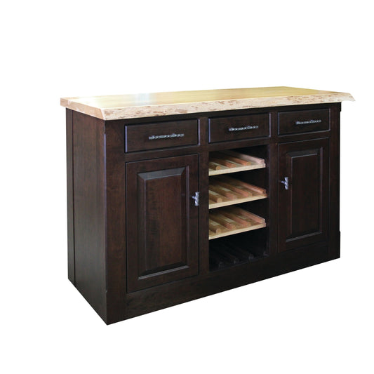 Live Edge  52" Sideboard W/ Drawers In Middle