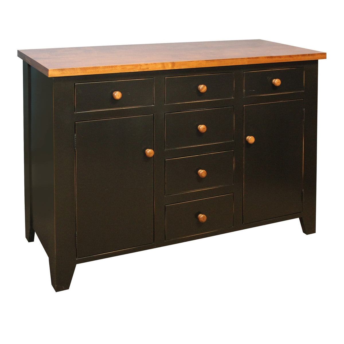 Rustic  52" Sideboard W/ Drawers In Middle