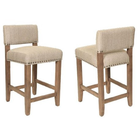 Salwick 24" Counter Chair (With Nail Studding)