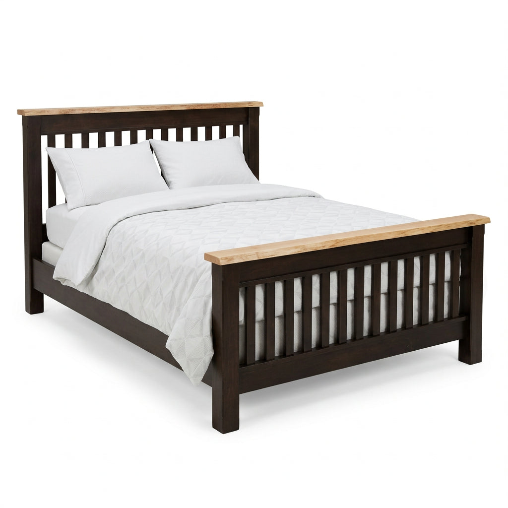 Live Edge Queen Slat Bed