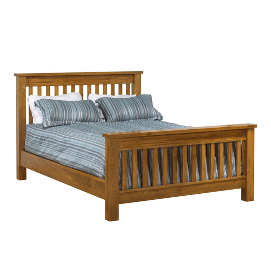 Rough Cut Queen Slat Bed
