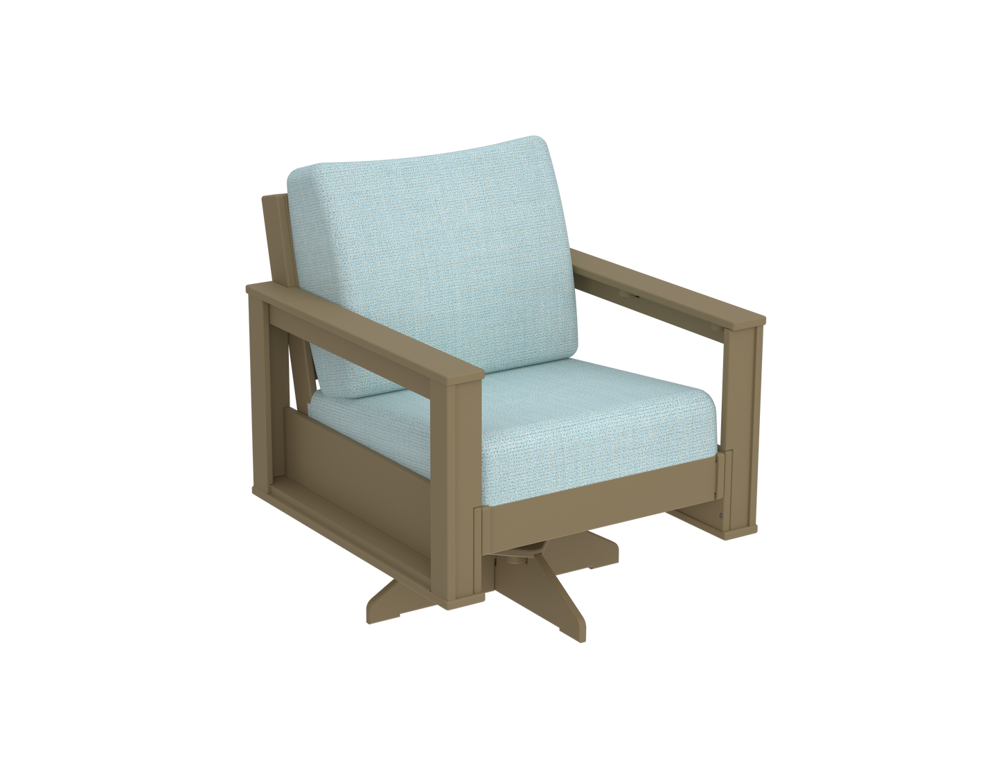 Modern Outdoor Swivel Arm Chair