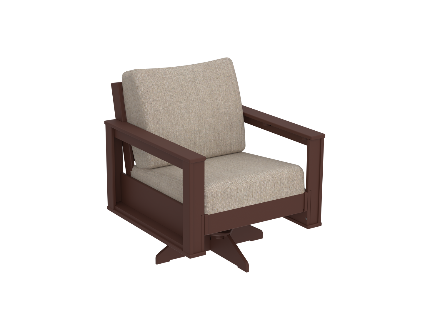Modern Outdoor Swivel Arm Chair
