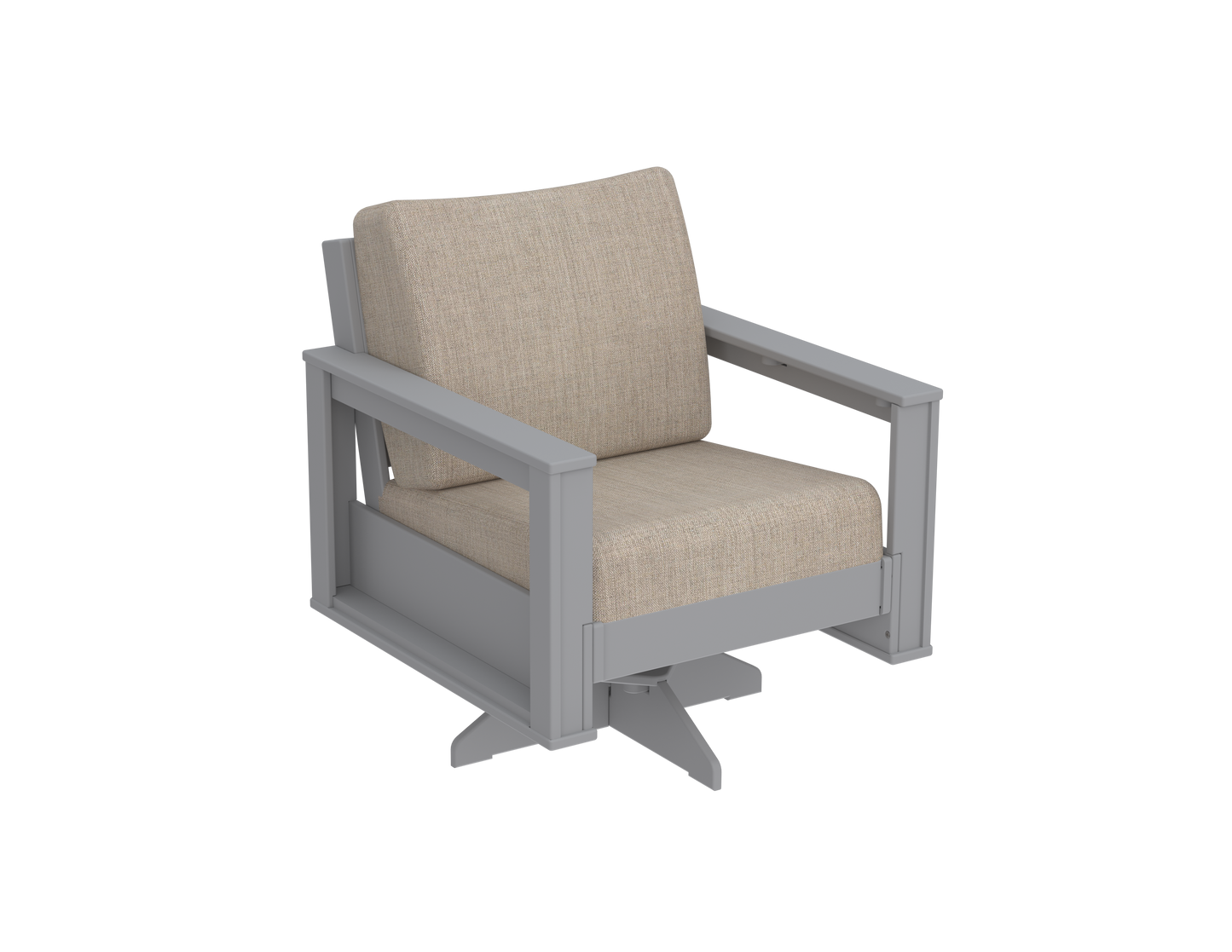 Modern Outdoor Swivel Arm Chair
