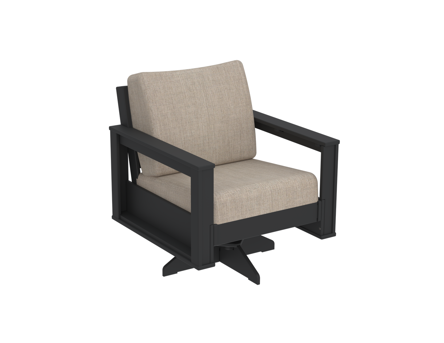 Modern Outdoor Swivel Arm Chair