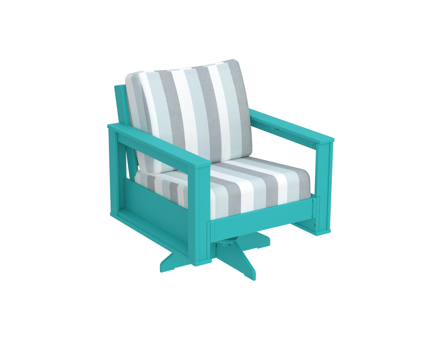 Modern Outdoor Swivel Arm Chair