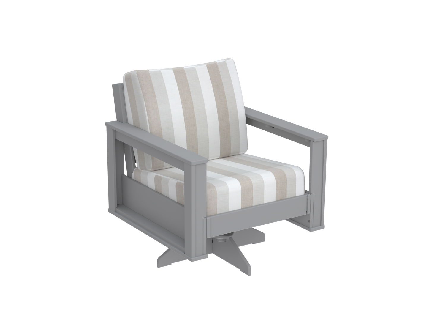 Modern Outdoor Swivel Arm Chair