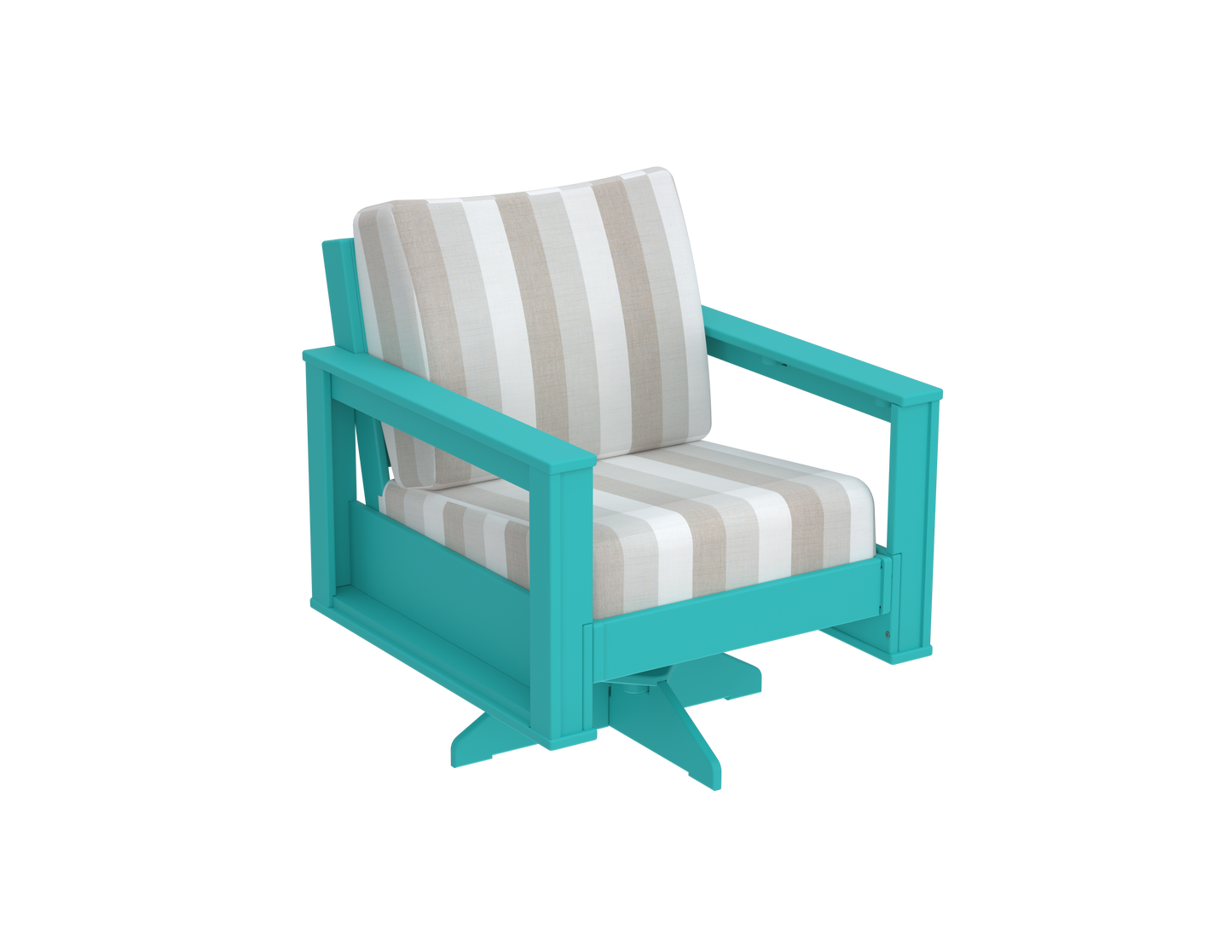 Modern Outdoor Swivel Arm Chair