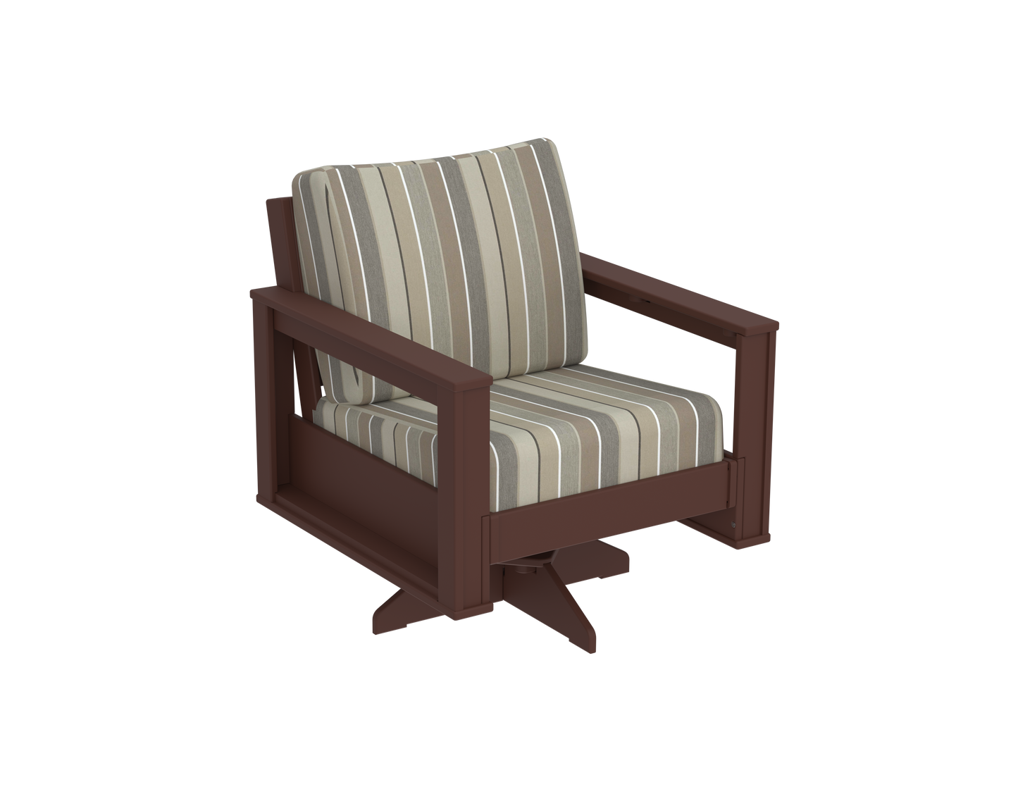 Modern Outdoor Swivel Arm Chair