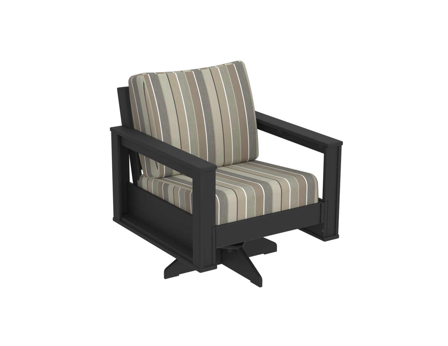 Modern Outdoor Swivel Arm Chair
