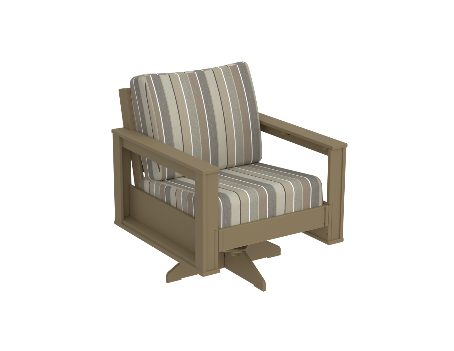 Modern Outdoor Swivel Arm Chair