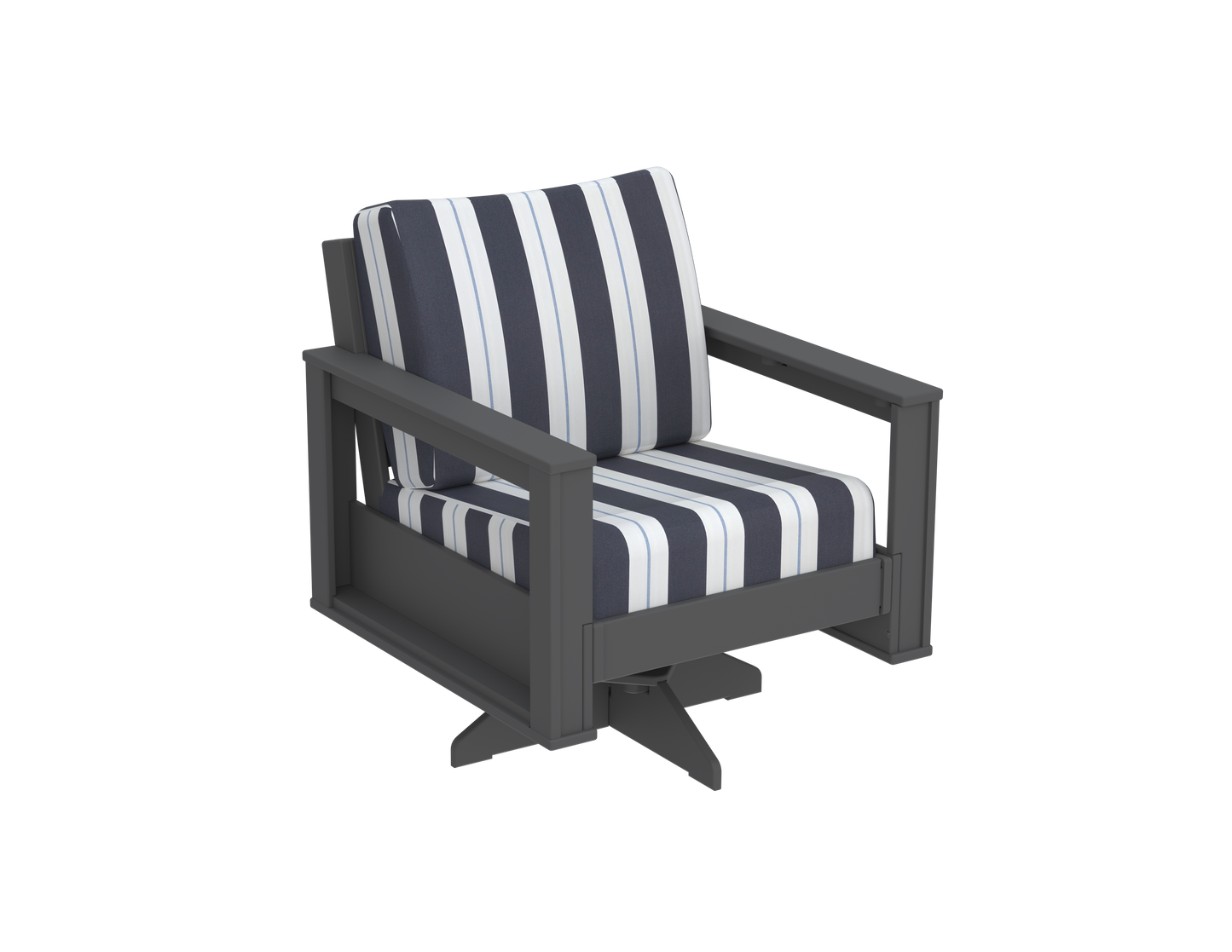 Modern Outdoor Swivel Arm Chair