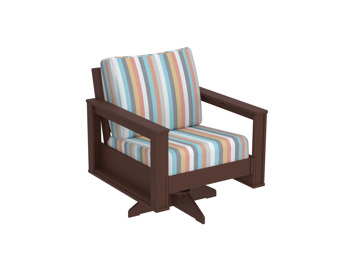 Modern Outdoor Swivel Arm Chair