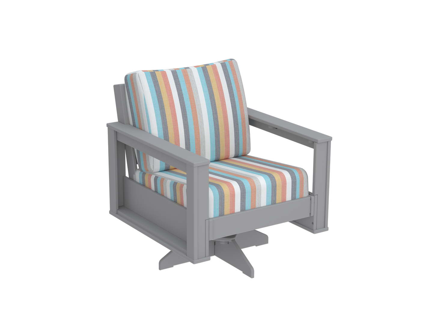 Modern Outdoor Swivel Arm Chair
