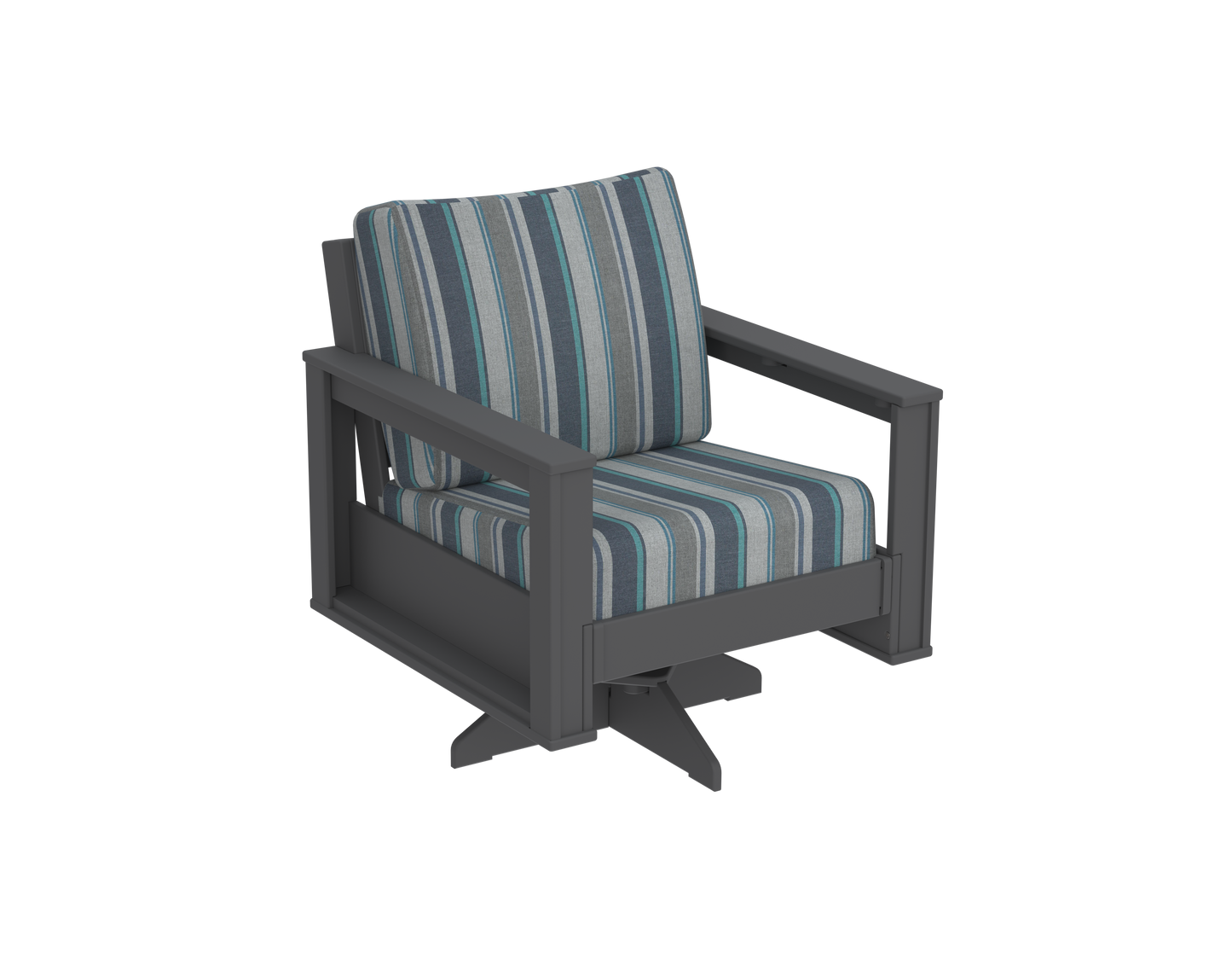 Modern Outdoor Swivel Arm Chair