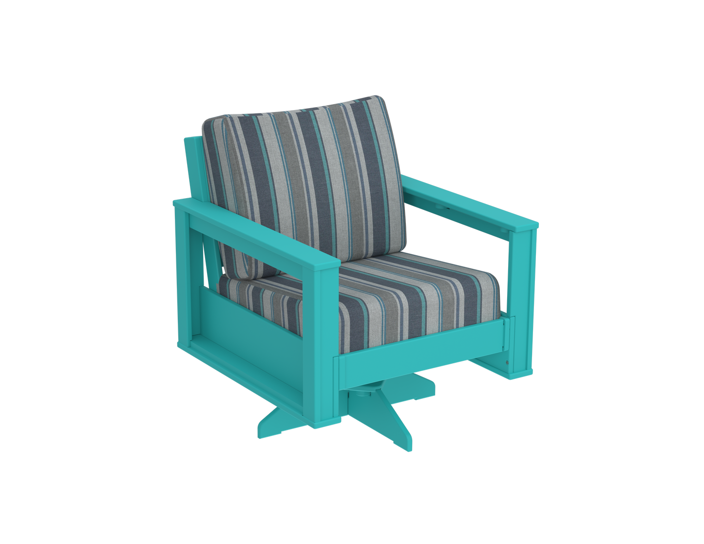 Modern Outdoor Swivel Arm Chair